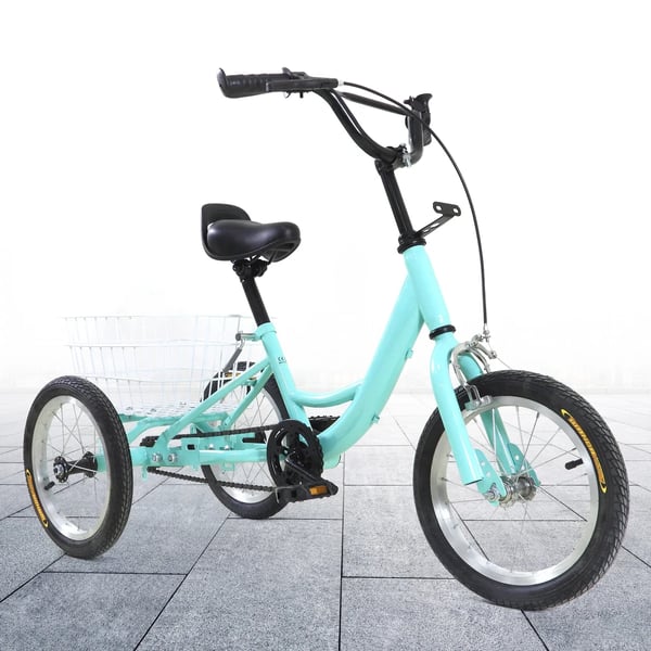 Børnecykel - Enkeltgear - Højkulstofstålramme - 18T friløb - Sadelhøjde 55–65 cm - Styr 52 cm - 118×51,5×70–76 cm - Lysegrøn