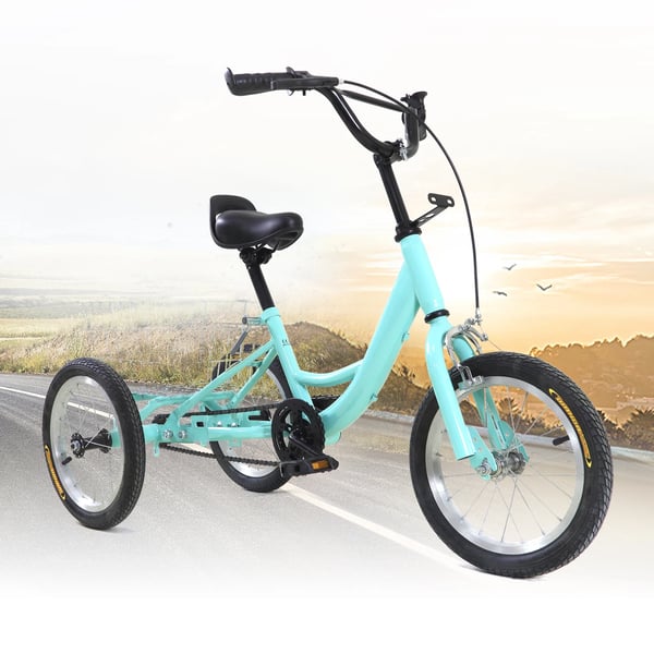 Børnecykel - Enkeltgear - Højkulstofstålramme - 18T friløb - Sadelhøjde 55–65 cm - Styr 52 cm - 118×51,5×70–76 cm - Lysegrøn