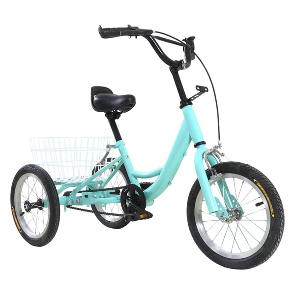 Børnecykel - Enkeltgear - Højkulstofstålramme - 18T friløb - Sadelhøjde 55–65 cm - Styr 52 cm - 118×51,5×70–76 cm - Lysegrøn