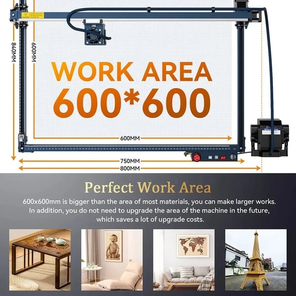 Lasergraver & laserskærer - S30 Ultra 33W - 600×600 mm - 0,08×0,10 mm fokus - Auto luftassistance - 32-bit bundkort - Pink/Sort