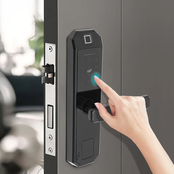 Elektronisk dørlås - Kodelås med PIN-tastatur - Til hjem, kontor, lejlighed - Sort
