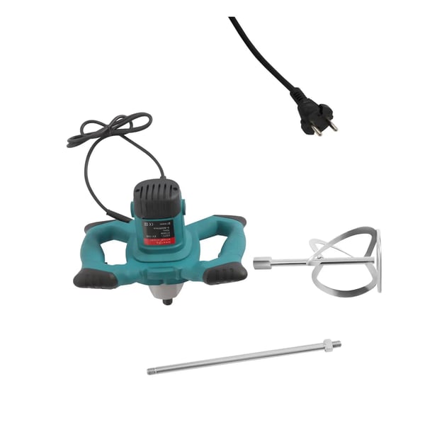 Håndholdt el-blander til maling/mørtel - XY-168 - 2100 W - 6 trin - 0–800 rpm - M14 - EU-stik - Lyseblå