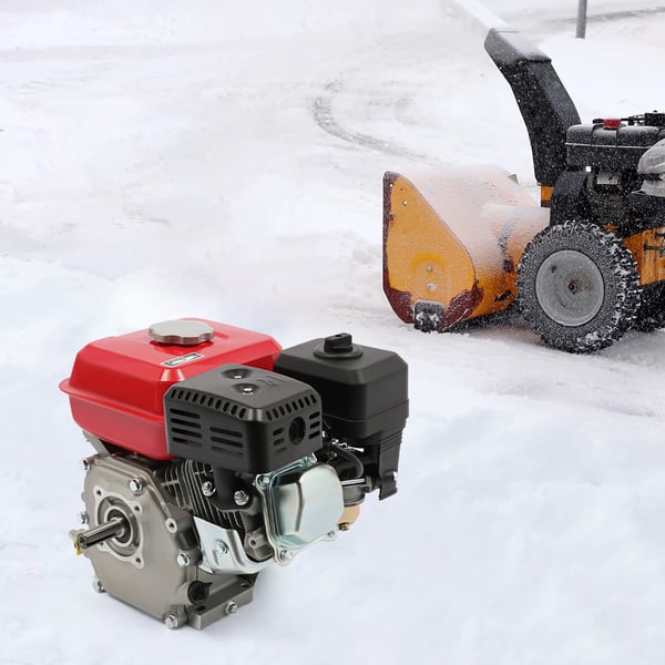 Benzinmotor - 170F-7.5HP - 7,5 hk, 208 cc, 4-takt, luftkølet, oliealarm, trækstart - sort