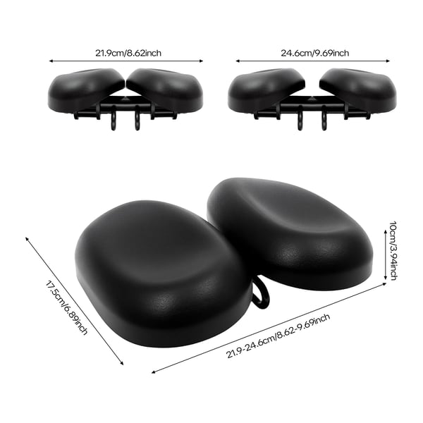 Cykelsadel - Næseløs sadel til racercykel - Ergonomisk design - Bred polstring - Trykaflastende - Unisex - Sort