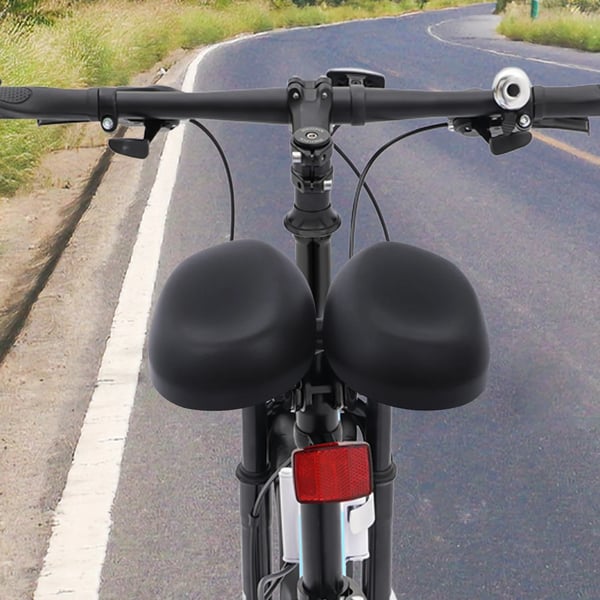 Cykelsadel - Næseløs sadel til racercykel - Ergonomisk design - Bred polstring - Trykaflastende - Unisex - Sort