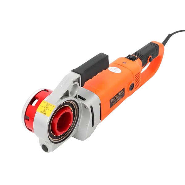 Elektrisk rørgevindskærer - ZIT-KY01-50 - 230V 2300W - 6 snitbakker 1,27–5,08 cm (DN15–50) - Rørholder - Dobbelt afbryder - EU-stik - Orange