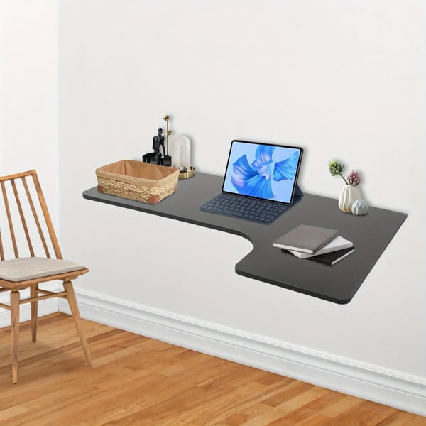 Sammenklappeligt bord - Foldbart bord - Mål 100 x 60 cm - Let at rengøre - Pladsbesparende - Til hjemmet - Sort