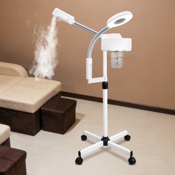 Ansigtsdamper - Ansigtssauna - 800 W - 680 ml Vandtank - 360° Roterende Dyse - Varm Damp - Til Ansigtsrengøring - EU-stik