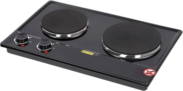 Elektrisk induktionskogeplade - Dobbelt kogeplade 2 zoner - 2500 W - Temperatur 100–250 °C - Justerbar varme - 220 V