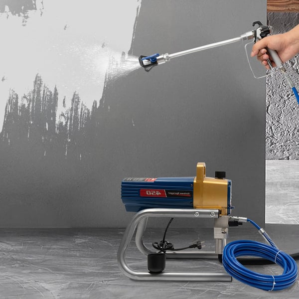Airless malersprøjte - 3300 PSI højtryk - Manuel - Kolbepumpe i rustfrit stål - Kølehuller for god varmeafledning - Stabil sprøjtning - CE