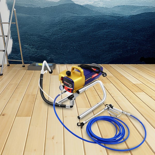 Airless malersprøjte - 3300 PSI højtryk - Manuel - Kolbepumpe i rustfrit stål - Kølehuller for god varmeafledning - Stabil sprøjtning - CE