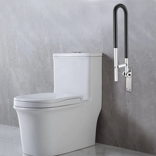 Klapbart støttegreb - Sikkerhedsgreb til bad/toilet - Aluminium - Vandtæt - Nem at rengøre - Til ældre og handicappede
