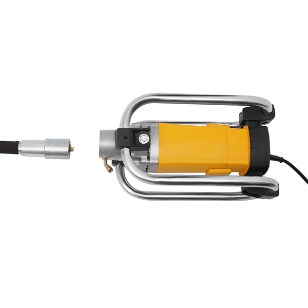 Betonvibrator - Elektrisk håndholdt - 2000 W - 4300 o/min - 4 m vibrationsslange - 12 A - Gul