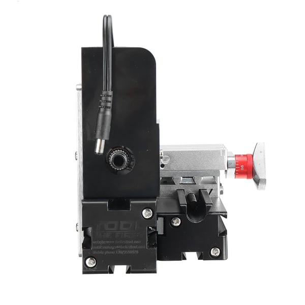 Z20002M - Minidrejebænk træ/metal - EU-stik 220 V, 12 V DC 24 W - Motor 20.000 omdr./min - Maks Ø 20 mm - Arbejdslængde 135 mm - Sort