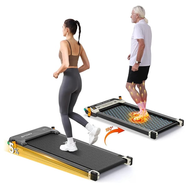 Kävelymatto pöydän alle - 520A-A Walking Pad - Säädettävä Kaltevuus - 1–6,4 km/h - 150 kg - Tehokas Moottori - LED-näyttö - Sininen