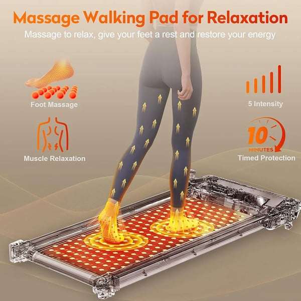 Gåbånd / Løbebånd under skrivebordet - 520A-A Walking Pad - Justerbar Hældning - 1–6,4 km/t - 150 kg - Kraftig Motor - LED-display - Blå