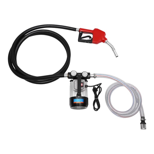 Diesel polttoaineensiirtopumppu - Teho 550 W - Virtaus 60 L/min - Imu 2 m PVC-letku - Poisto 4 m kumiletku - Ajoneuvoille ja kuorma-autoille