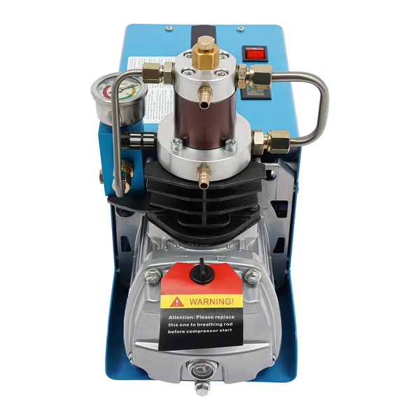 Højtryksluftkompressor - Pumpekit - Elektrisk 220 V - 300 bar / 30 MPa (4500 psi) - EU-stik - Blå