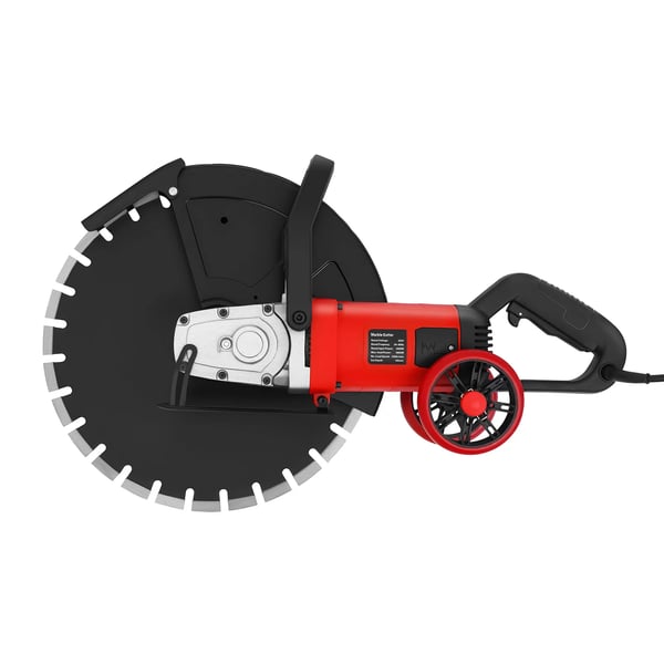 Elektrisk betonsav - Rundsav - 4000 W - 3000 o/min - Kobbermotor - 1 skæreskive - EU-stik - Til sten, beton, granit, mursten, keramik - Sort