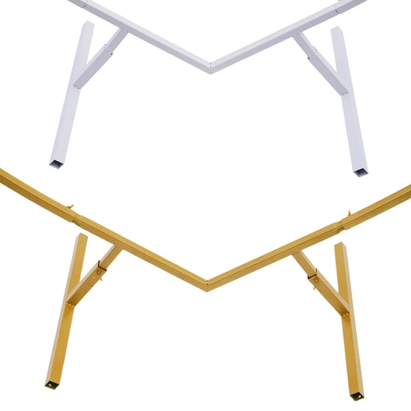 Hjerteformet bryllupsbue - Fotobaggrundsstativ - Metal - 2 x 2,1 m - Til bryllup & fest - Guld