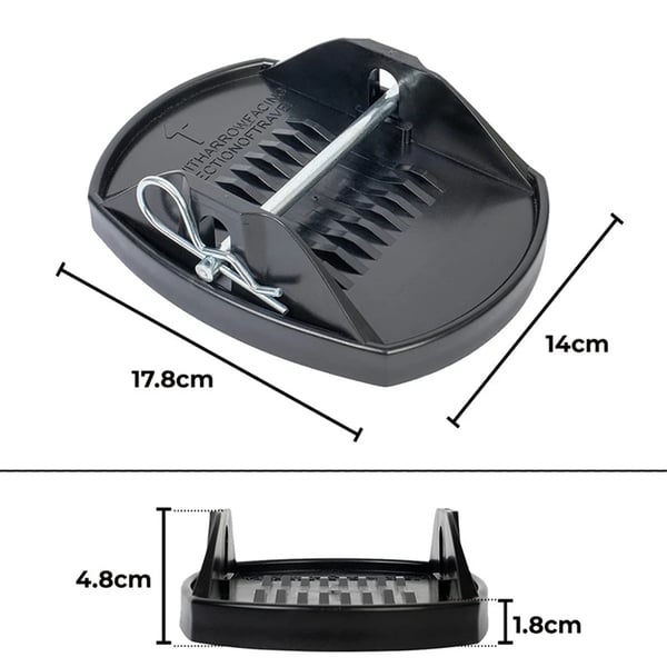 Autocamper/Campingvogn Støtteplader - Donkraft/Støtteben - 4-pak - Gummi - Universal Pasform - Nem Montering - Rød