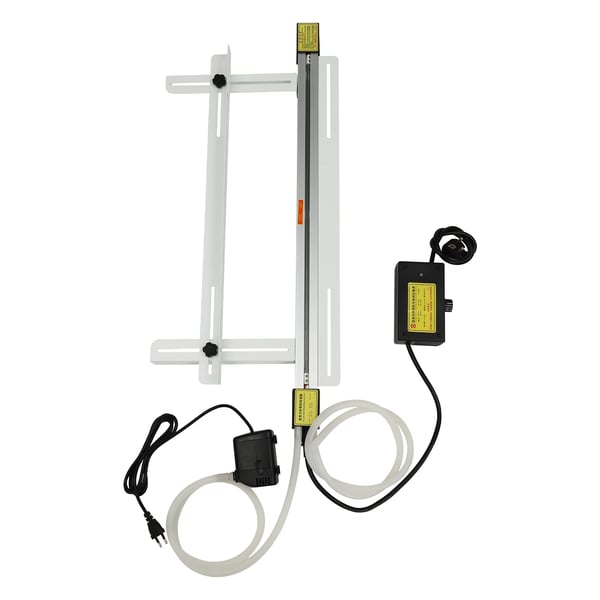 Akryl varmebukkemaskine - PVC pladebøjer - Bukkebredde 60 cm - 1000 W - EU-stik 220 V - Med stativ - Lysebrun