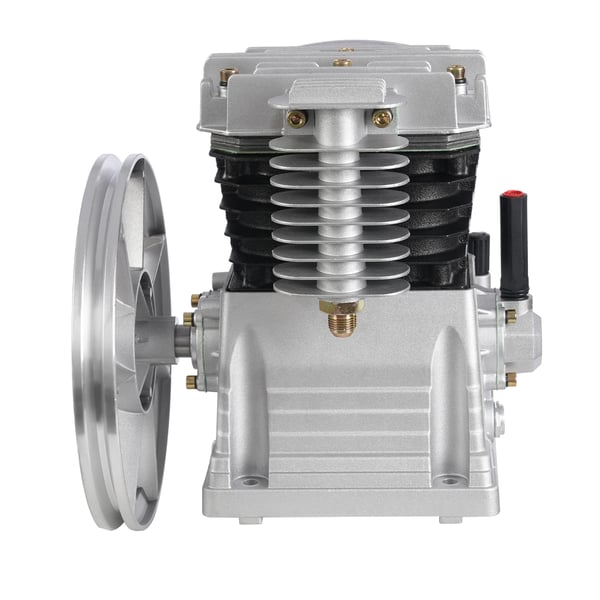 Luftkompressor pumpehoved - 2065-3HP - Reservedel - Til 2,2 kW motor - Aluminium & jern - Benzin/gas - Sølvgrå