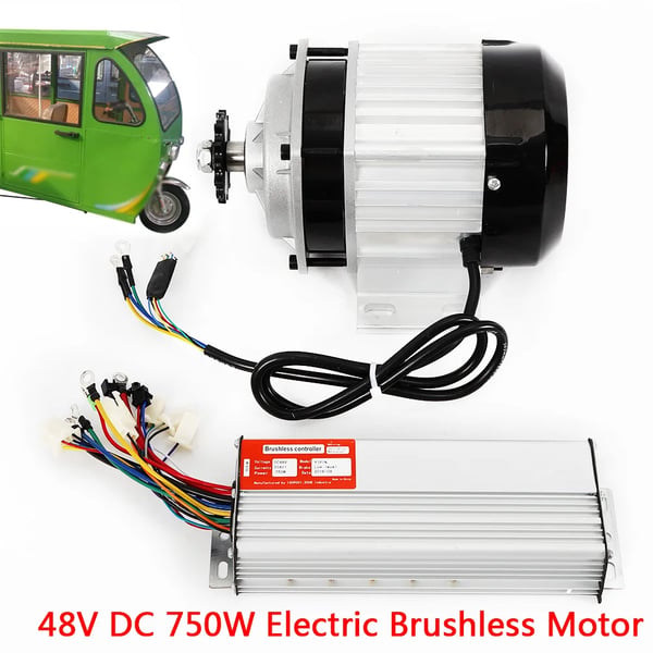 Ombygningssæt til Elcykel/Trike/Scooter - 48 V 750 W Børsteløs Motor (BLDC) - Controller Medfølger