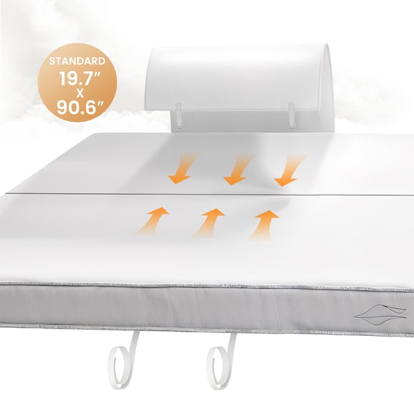 Madrasbro - Madrasforbinder Sæt - 230 cm - Skum - Skridsikker Mellemrumsfylder - Hvid