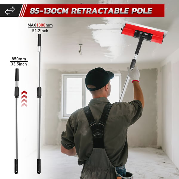 Spartelspade - Gipsspartel - 10 cm Bredde - Fleksibelt Blad i Rustfrit Stål - Plastgreb