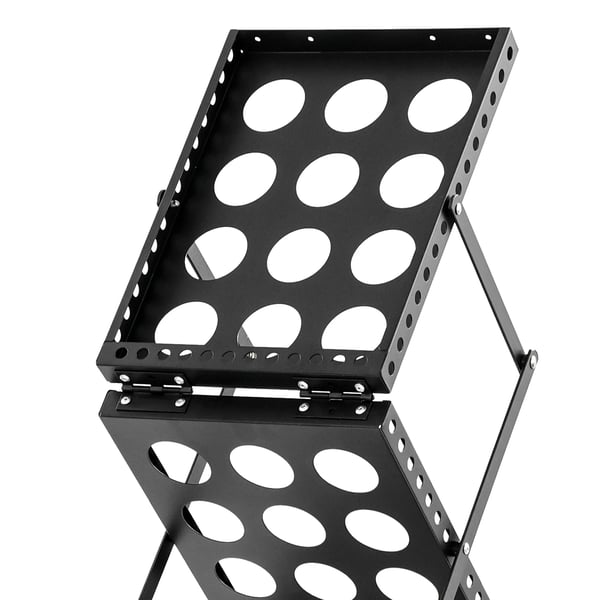 Magasinholder - Gulvstander til brochurer - A4 6 Rum - Sammenklappelig - Metalramme - Mål 27,5×39×161 cm - Sort