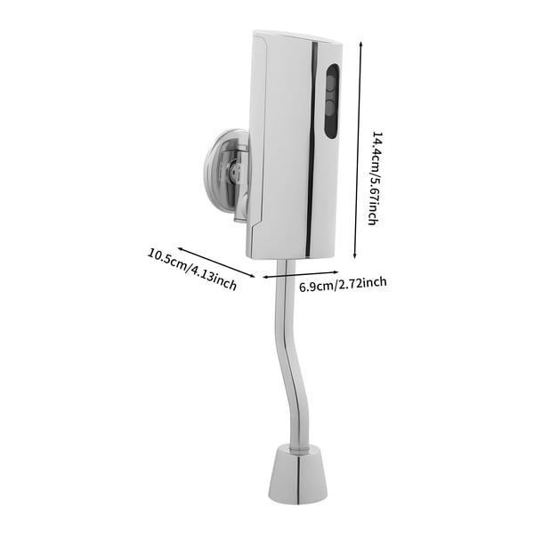 Automatisk urinal skylleventil - Sensorskylleventil - Vandbesparende - Justerbar - Til kommerciel brug - Til offentlige toiletter - Forkromet