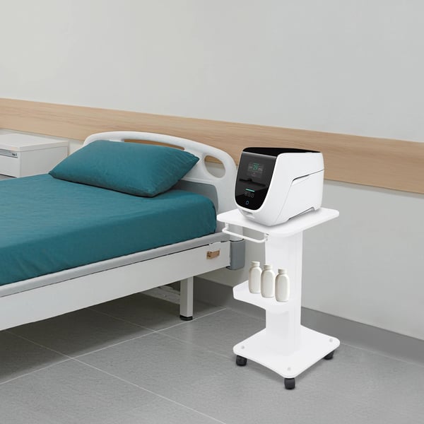 Salonvogn - Værktøjsvogn - 2 Hylder - 35×38×68 cm - 40 kg Bæreevne - Metal (Jern) - Med Hjul - Til Frisør & Spa - Hvid