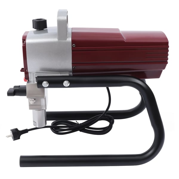 Airless färgspruta - Elektrisk sprutpistol - 1800 W - Flöde 1,8 l/min - Högtrycksslang 9 m - Munstycke 517 - Sprutbredd 25 cm - EU-kontakt - Röd