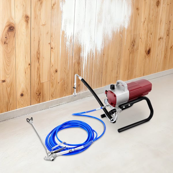Airless malersprøjte - Elektrisk sprøjtepistol - 1800 W - Flow 1,8 l/min - Højtryksslange 9 m - Dyse 517 - Spraybredde 25 cm - EU-stik - Rød