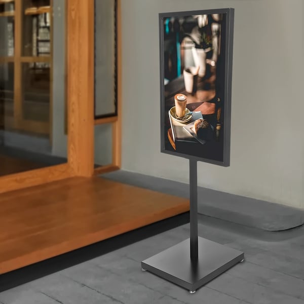 Skiltestander - Gulvstående plakatstander - 160 cm høj - Optimal læsehøjde - Synlig for forbipasserende - Ideel til butikker