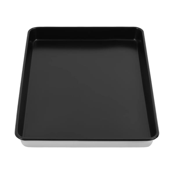 Bageplade - Bradepande 60×40×4,6 cm - Aluminiumlegering - Tåler op til 250°C - Sort