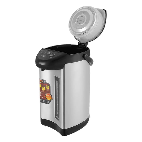 Varmtvandsdispenser - Elektrisk bordskedel - 4 L Kapacitet - 750 W - 220 V EU-stik - 304 Rustfrit Stål - Tryk-hane - Sort