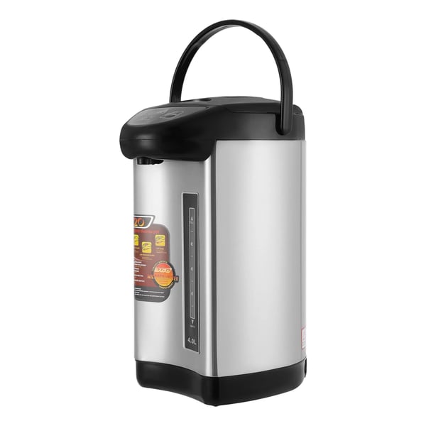 Varmtvandsdispenser - Elektrisk bordskedel - 4 L Kapacitet - 750 W - 220 V EU-stik - 304 Rustfrit Stål - Tryk-hane - Sort