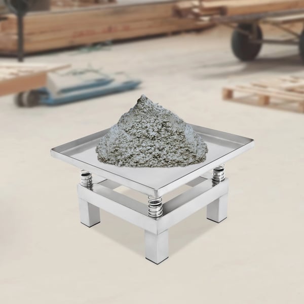 Vibrationsbord til betonforme - 35x35 cm Plade - 50 W - 3000–3600 omdr./min - Maks 10 kg - 220 V - 4 Fjedre - Grå