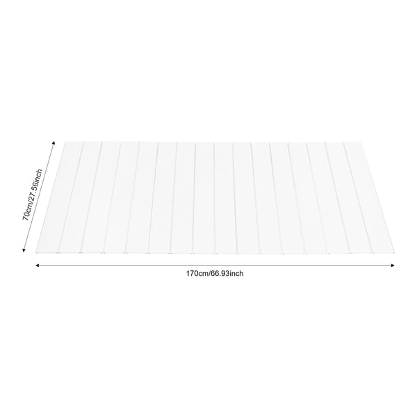 Badekarsdæksel - Foldbart Badekarsbræt - 70×170×0,65 cm - PVC - Hvid