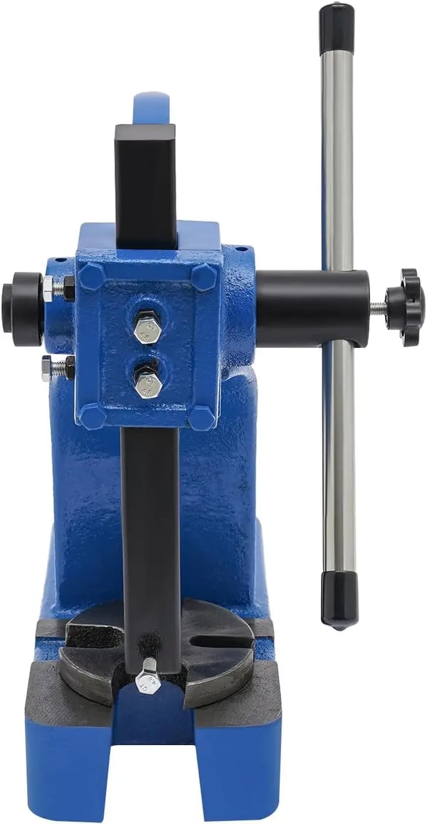 Dornpresse - 1 ton håndspakpresse - Robust stål - Til stansning af læder, aluminium, smykker - Manuel bænkpresse