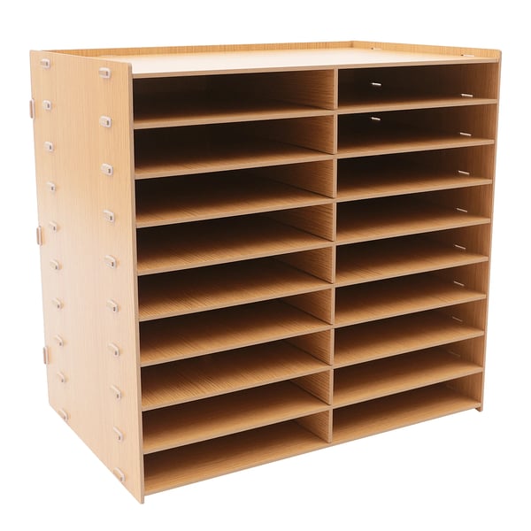 Dokumentholder/Mappeholder - Skrivebordsorganizer - Værktøjsfri montering - Stabil konstruktion - Elegant overflade - Til kontor, hjem og studierum