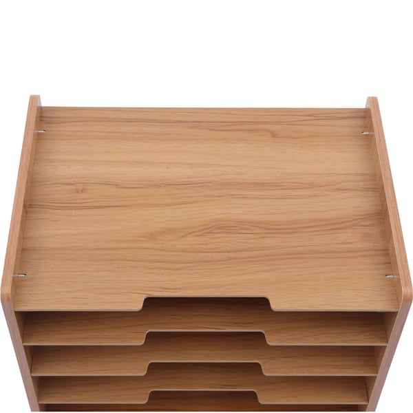Dokumentholder - Skrivebords dokumentreol - 7 niveauer - A4-format - HDF-plade - 36×25×38,5 cm