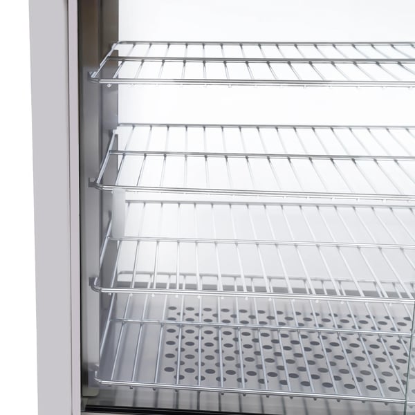 Varmevitrine - Displayskab - 4 Etager - Aftagelige Hylder - Belyst - 800 W, 220 V - Justerbar 30–85 °C - Rustfrit Stål - Sølv