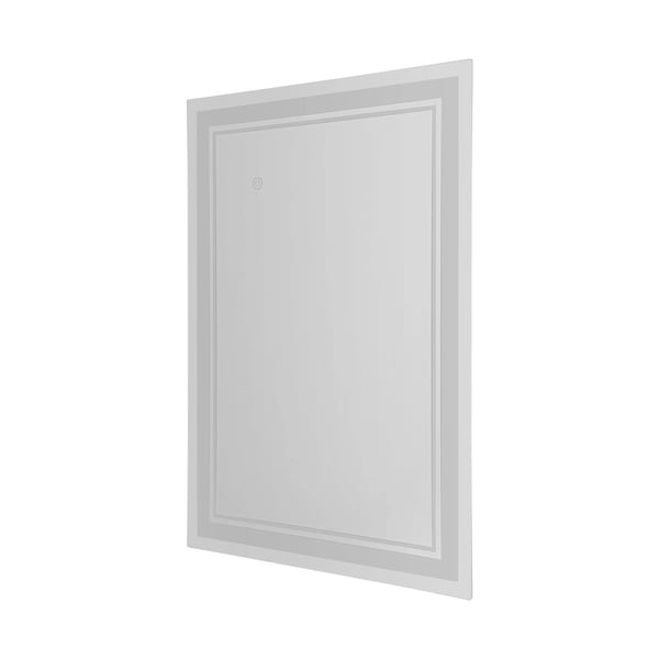 LED Badeværelsesspejl - Vægspejl - Størrelse 70×50 cm - Touch-styring - Dæmpbar 3 Farver - Hukommelsesfunktion - IPX4 Vandtæt - Sølv