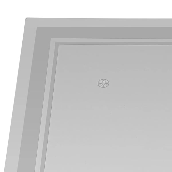 LED Badeværelsesspejl - Vægspejl - Størrelse 70×50 cm - Touch-styring - Dæmpbar 3 Farver - Hukommelsesfunktion - IPX4 Vandtæt - Sølv