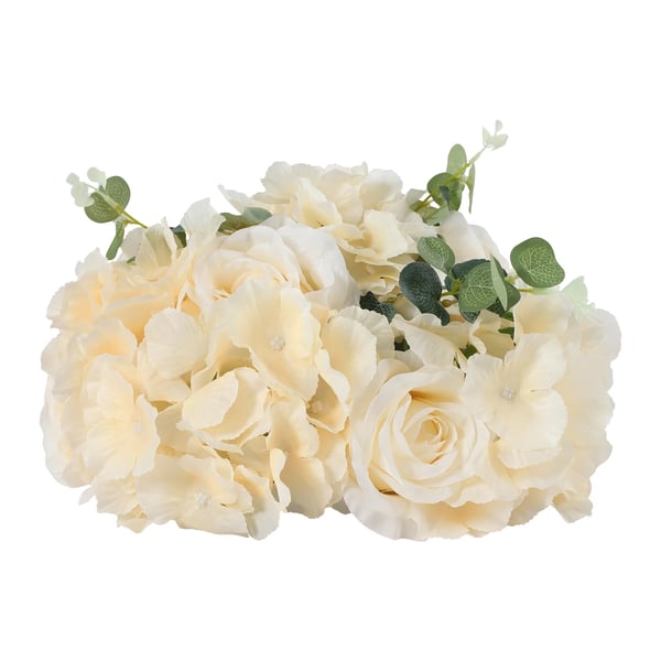 Kunstige Roser Falske Blomster - Roskugler - 10 stk - Til Borddekoration/Centerpiece - Indflytterfest - Boligindretning - Udendørs Brug - Plast