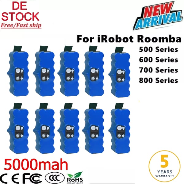 Robotti-imuri 500-sarja - Vaihtoakku - Li-ion Akkupaketti - 14,4 V - 5000 mAh - 10 kpl - Violetti