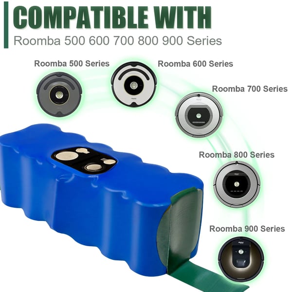 Robotti-imuri 500-sarja - Vaihtoakku - Li-ion Akkupaketti - 14,4 V - 5000 mAh - 10 kpl - Violetti